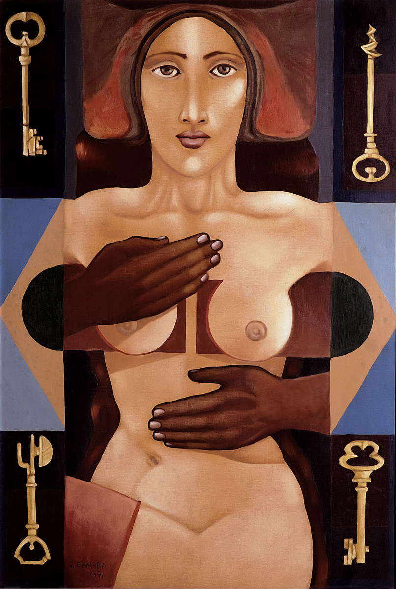 Woman and four keys